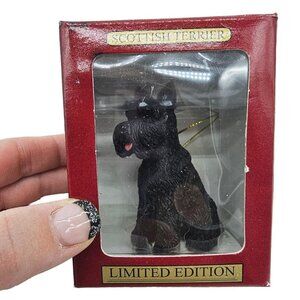 ACA Scottish Terrier Christmas Ornament Dog Tree Decor Statue Figurine Limited